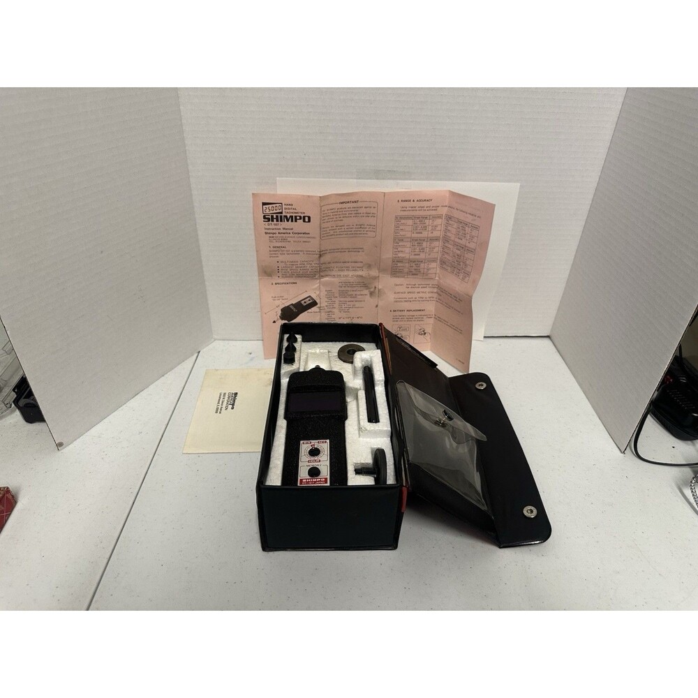 Shimpo DT-107 Tachometer Contact Digital RPM Gauge Gage Handheld